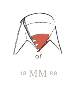 Logo with a stylized hourglass and '18 MM 88' text